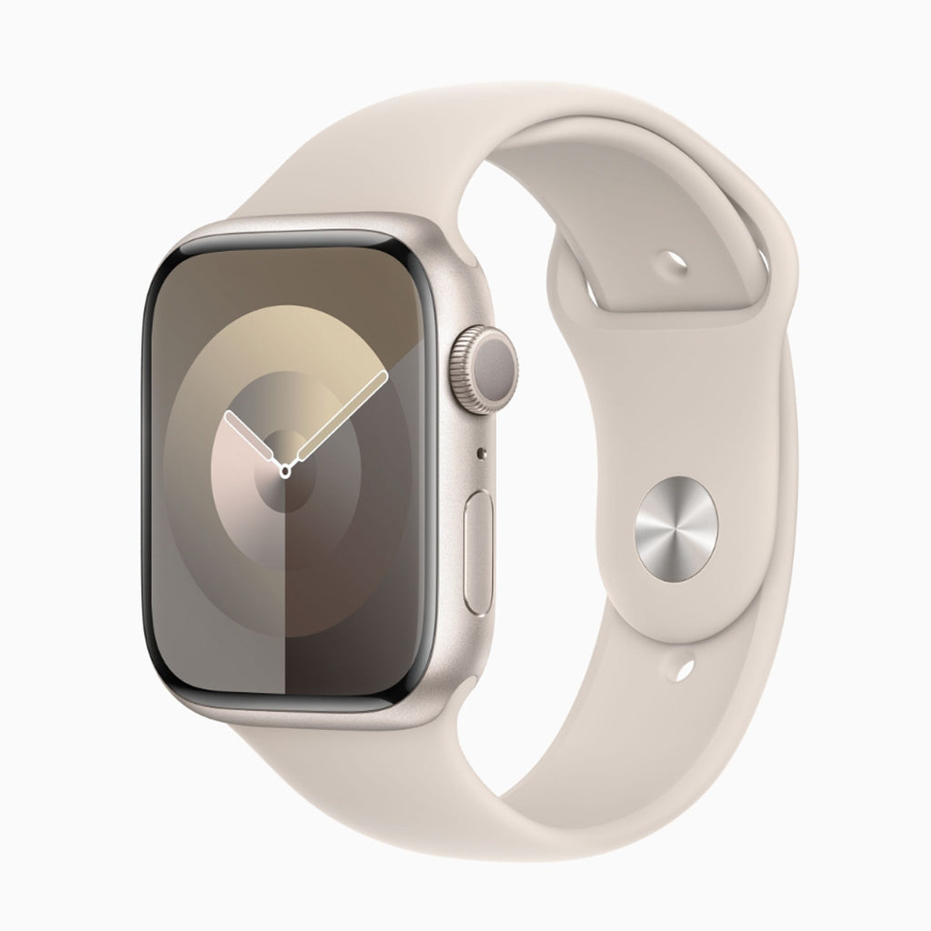 Apple Watch Series 9 — light aluminium finish — white background